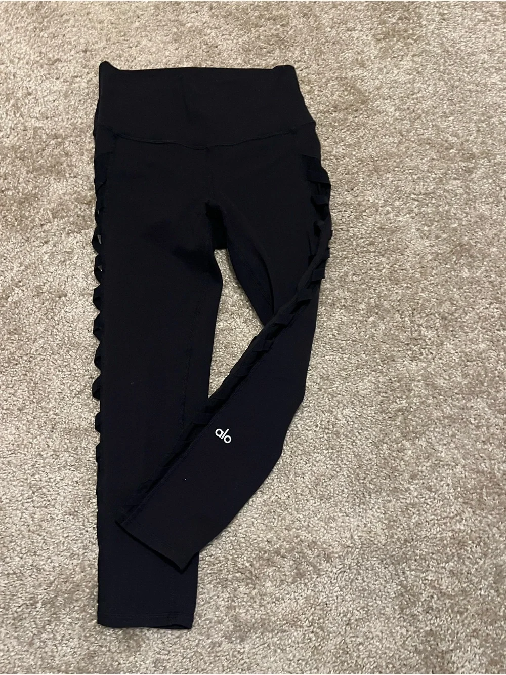 Alo yoga high waist mesh-crisscross cropped legging small